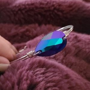 Luca and Danni teardrop silvertone bracelet